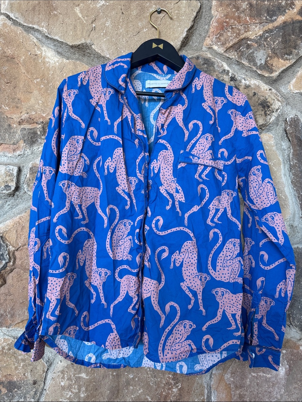 Desmond & Dempsey monkey pajama shirt